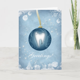 Dental Christmas Card Ice Blue
