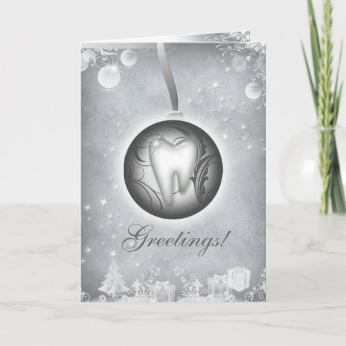 Dental Christmas Card Silver