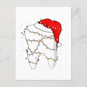 Dental Christmas Dunny Dentist Holiday  Invitation Postcard