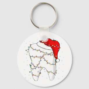 Dental Christmas Dunny Dentist Holiday  Keychain