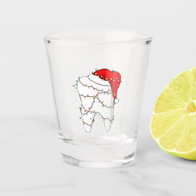 Dental Christmas Dunny Dentist Holiday  Shot Glass (Front)