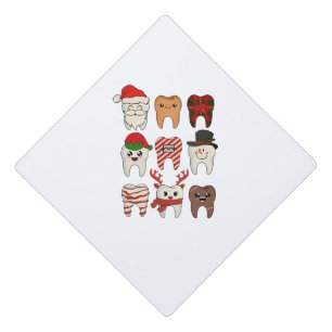 Dental Christmas Funny Dentist Holiday Graduation Cap Topper