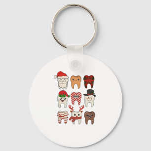 Dental Christmas Funny Dentist Holiday Keychain