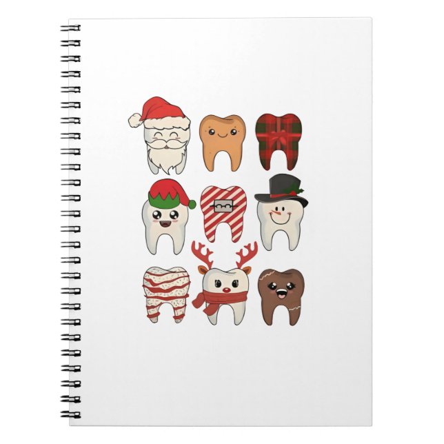 Dental Christmas Funny Dentist Holiday Notebook (Front)