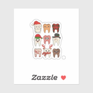 Dental Christmas Funny Dentist Holiday Sticker