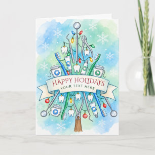 Dental Christmas Tree Dentist Christmas Holiday  Card
