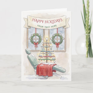 Dental Christmas Tree Dentist Christmas Holiday  Card