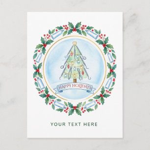 Dental Christmas Tree Dentist Christmas Holiday  Postcard