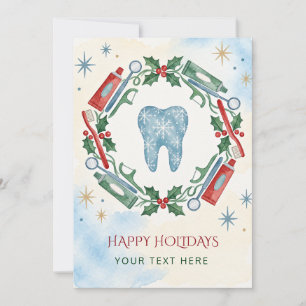 Dental Christmas Wreath Dentist Christmas Holiday Card