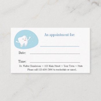 Dental Cleaning Appointment Card by StarStock at Zazzle