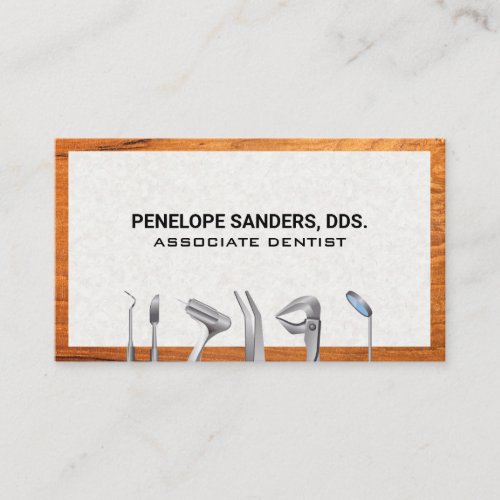Dental Cleaning Tools  Dentistry Business Card