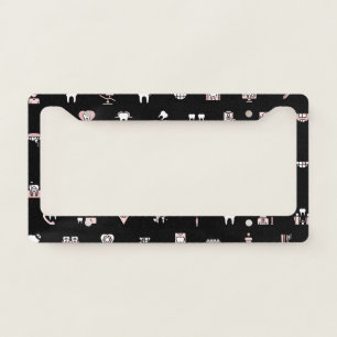 dental clinic dent care license plate frame