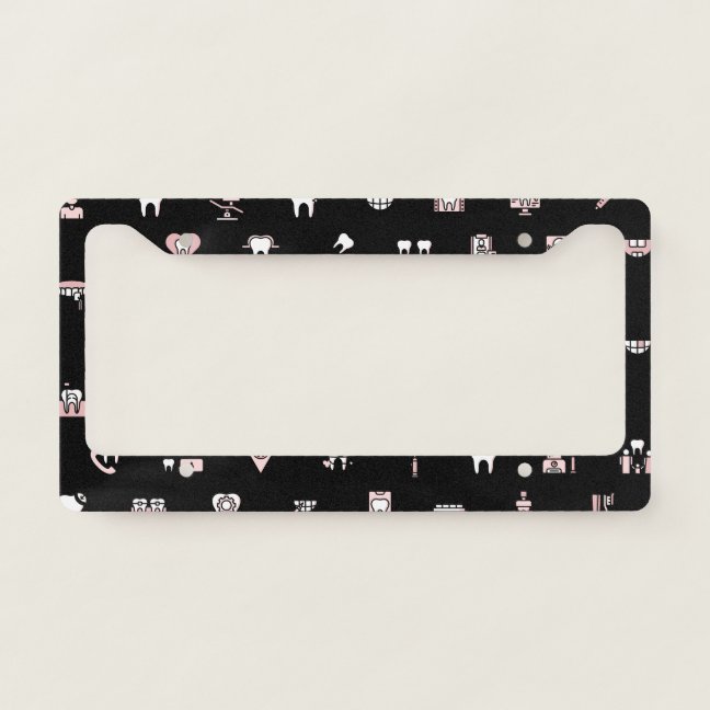 dental clinic dent care license plate frame