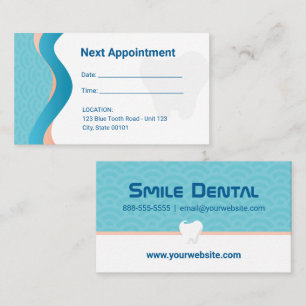 Dental Clinic Dentist Appointment Business Card