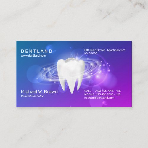 Dental Clinic Dentist Appointment Purple navy Business Card
