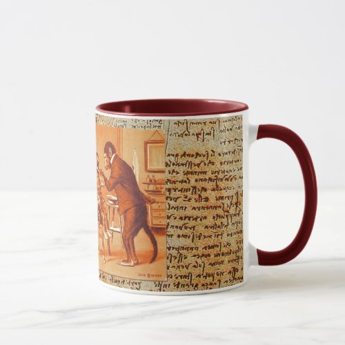 DENTAL CLINIC DENTIST MONKEY AND CAT  Parchment Mug