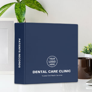 Dental Clinic Dentist Professional Logo 3 Ring Binder
