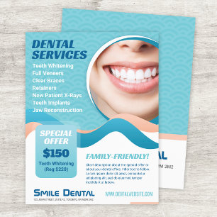 Dental Clinic Dentist Services Flyer Template