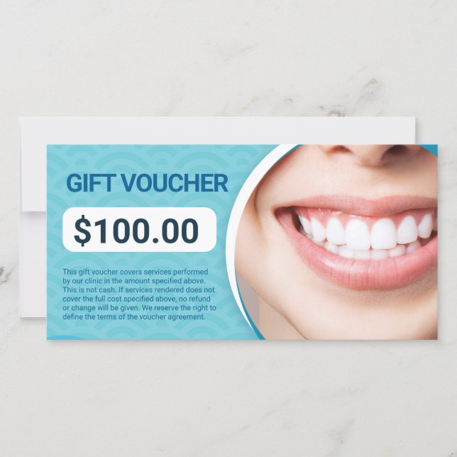 Dental Clinic Gift Voucher Certificate (Front)