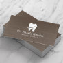 Dental Clinic Modern Tooth Logo Brown Dentist Appointment Card