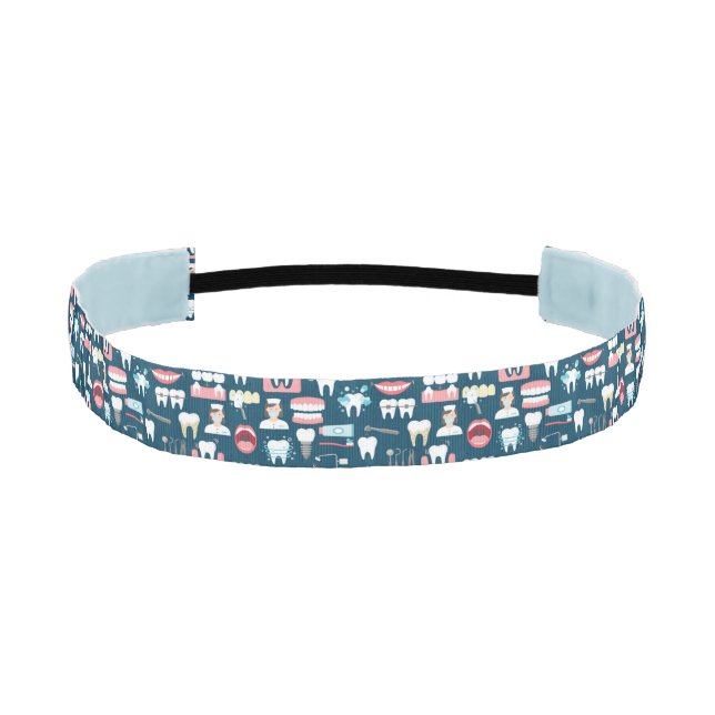 Dental Clinic Office Pattern Athletic Headband (Front)