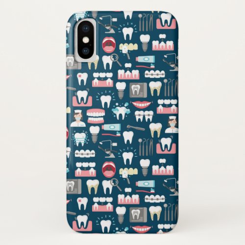 Dental Clinic Office Pattern iPhone XS Case