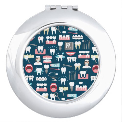 Dental Clinic Office Pattern Compact Mirror