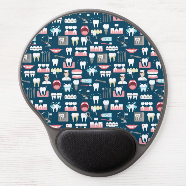 Dental Clinic Office Pattern Gel Mouse Pad (Front)