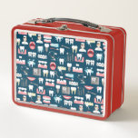 Dental Clinic Office Pattern Metal Lunch Box