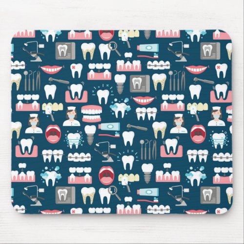 Dental Clinic Office Pattern Mouse Pad