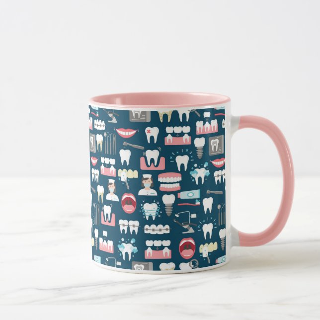 Dental Clinic Office Pattern Mug (Right)