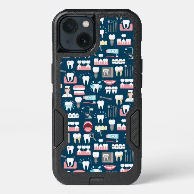 Dental Clinic Office Pattern Otterbox iPhone Case (Back)