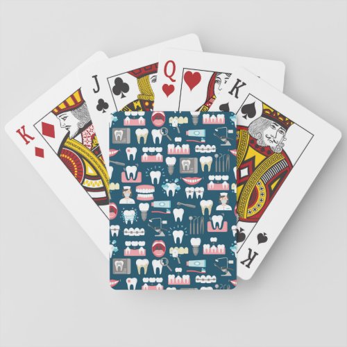 Dental Clinic Office Pattern Playing Cards