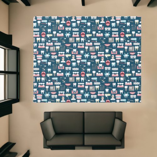 Dental Clinic Office Pattern Rug