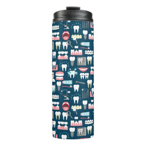 Dental Clinic Office Pattern Thermal Tumbler