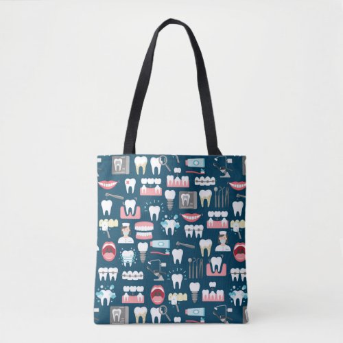 Dental Clinic Office Pattern Tote Bag