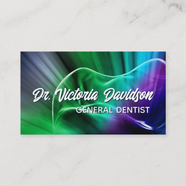Dental Clinic Tooth Fragment Business Card (Front)
