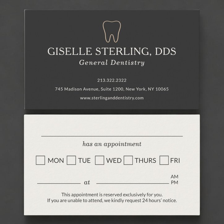 Dental Clinic Tooth Office Appointment Business Card