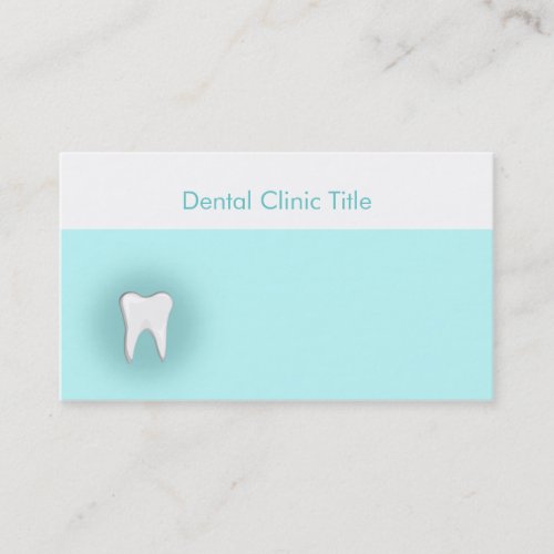 Dental Clinic White Teeth Blue Card