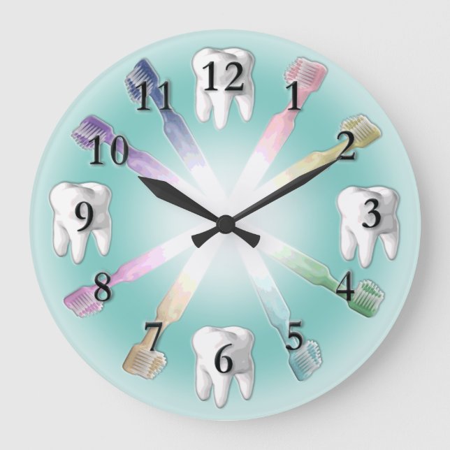 Dental Clock with Changeable Background Color (Front)