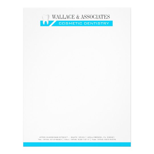 Dental Company Letterhead Zazzle Com