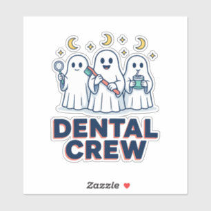 Dental Crew Tooth Ghosts Halloween Hygienist tooth Sticker