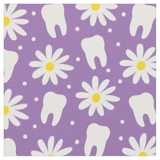 Dental daisies fabric