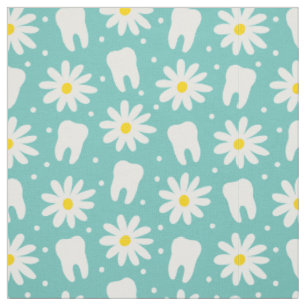 Dental daisy print fabric