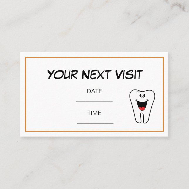 Dental Dentist Appointment Card (Front)