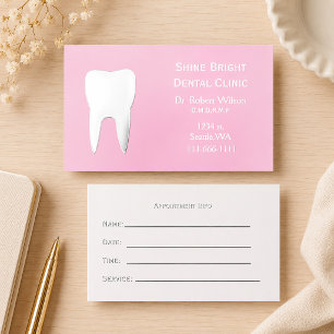 Dental Dentist Appointment Raised Spot UV Business Card