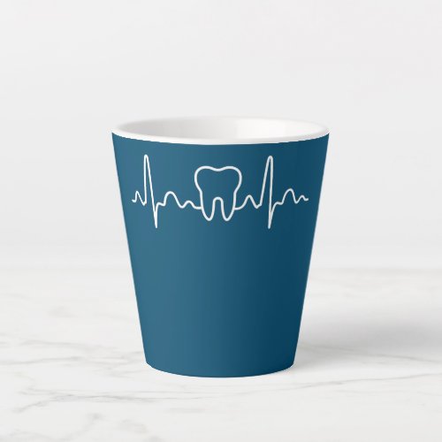 Dental Dentist Dental hygienist tooth heartbeat Latte Mug