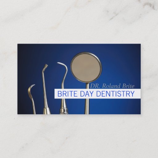 Customizable Dental Dentist Dentistry Doctor Teeth Smile Business Card
