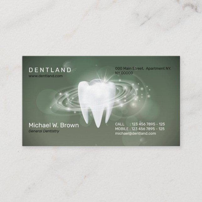 Dental Dentistry Office Appointment Reminder Business Card (Front)