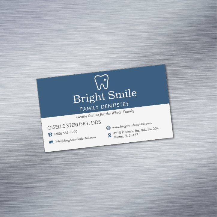 Dental Dentistry Office Business Card Magnet